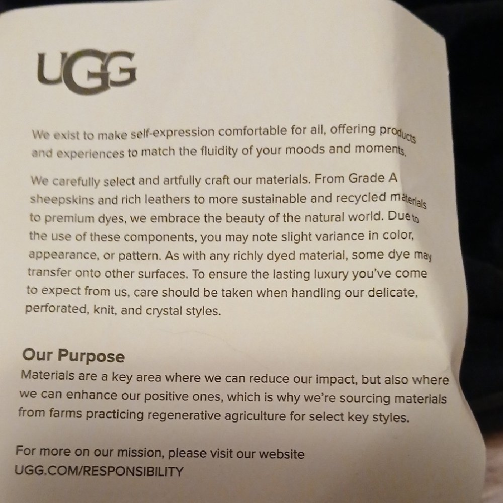 UGG Black Slip-On Rain Boot Casual Clog - Picture 2 of 8